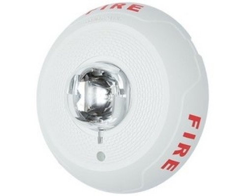 SYSTEM SENSOR  SCWL               Fire Protection Horn Strobe, 2-Wire, Ceiling Mount, Fire Legend, 8 to 17.5/16 to 33 Volt, 18 to 12 AWG, 6.8