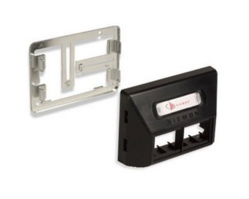 SIEMON COMPANY  MX-UMA-02      Modular Furniture Adapter, Universal, 4 Openings, MX, White