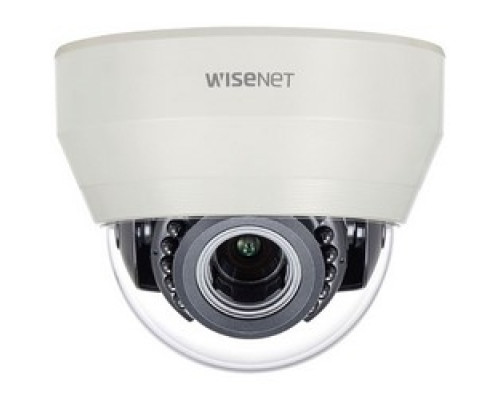 HANWHA VISION HCD-6080R        WIsenet HD+ 2MP, Full Hd 1080p 30fps IR Indoor Dome Camera, AHD/TVI/CVI/CVBS, Motorized VARI-focal Lens 3.1X  3.2-10mm , 120 Db True WDR, True D/N, 24VAC/12VDC, IR Distance 65 Feet