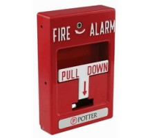 POTTER ELECTRIC  1000476  P32-1T-LP              Conventional Pull Station, Dual Action, 1 Ampere at 30 Volt DC, 10 Ampere at 125 Volt AC, SPST, 3-1/4