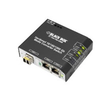 BLACK BOX NETWORK SERVICES LBH2001A-H-LX   Gigabit Ethernet 1000-Mbps Hardened Temperature Switch - 2 10/100/1000-Mbps Copper RJ45, 1 1000-Mbps Multimode Fiber, 1310nm, 15km, LC