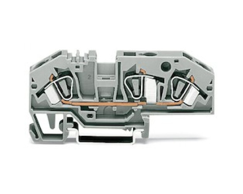 WAGO CORPORATION  282-699      TERMINAL BLOCK 3/C THROUGH 0.2-6 MM2 24-10 AWG CAGE CLAMPCONNECTION GRAY