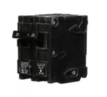 SIEMENS US2:Q220   Common Trip Type; Load Center Used On; 120/240 VAC Voltage Rating; Plug In Mounting; 10 kA Interrupting Rating; 20 amp at 40ºC Current Rating; 2 Pole s ; QP Model