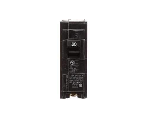 SIEMENS US2:Q120-HP71013EM14AB   Load Center Used On; 120 VAC Voltage Rating; Plug In Mounting; 10 kA Interrupting Rating; 20 amp at 40ºC Current Rating; 1 Pole s ; QP Model