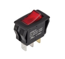 NSI INDUSTRIES  77150RQ      On-Off, SPST, Red Lamp QuikConnect Rocker Switch