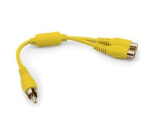 ON-Q/LEGRAND  CM1015      Audio/Video Cable, Splitter, Shielded, Coaxial, RCA Plug to RCA Jack, 6.5