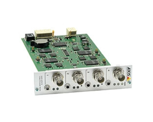 AXIS COMMUNICATIONS  0354-001  Q7414 BLADE      Q7414 Four Channel Video Encoder Blade. Max. D1 at 30/25 fps per Channel. Four Bi-Directional Audio Channels with AAC Encoding. Video Motion Detection