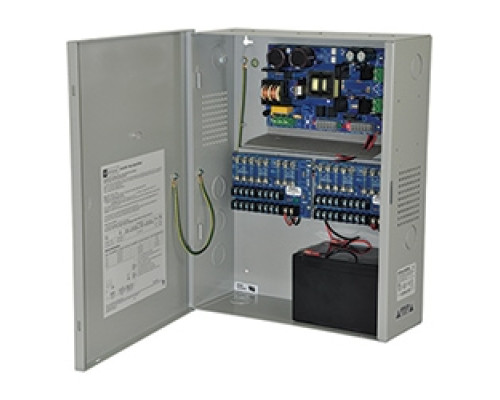 ALTRONIX  EFLOW102NX16      Power Supply Charger, 16 Fused Outputs, 12VDC @ 10A, Aux Output, FAI, LinQ2 Ready, 115VAC, BC400 Enclosure