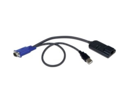 VERTIV  MPUIQ-VMCHS-G01      Vertiv Avocent MPU IQ Interface for VGA USB Computers with Virtual Media, TAA Compliant - RJ-45/USB/VGA for Keyboard/Mouse, Switch, Monitor, Server - HD-15 VGA, Male USB - RJ-45 Female Network - Black - TAA Compliant