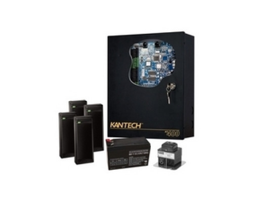 KANTECH SYSTEMS EK-402   KT-400 Expansion kit includes: KT-400 controller 1 , P225XSF reader 4 , TR1675 transformer 1 and KT-BATT-12 battery 1 . US and Canada