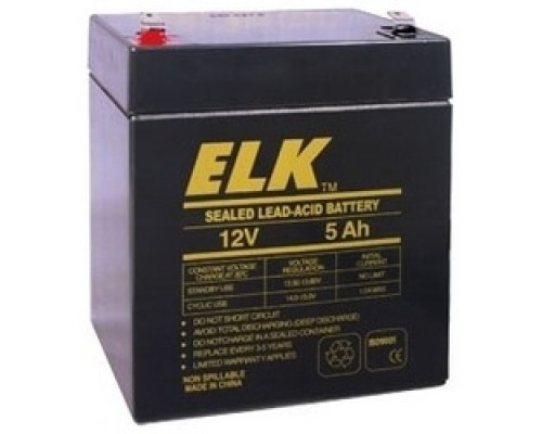 ELK PRODUCTS  ELK1250      Battery; Lead Acid 12V-5.0Ah