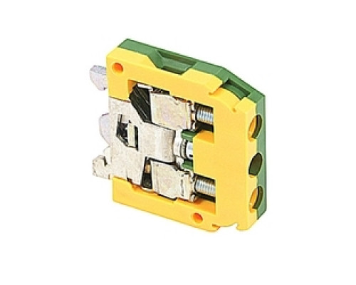 TE-ENERGY  016049626      Ground DIN 2 Block DR 4/6.P 2 Pole 22-12 AWG Green/Yellow