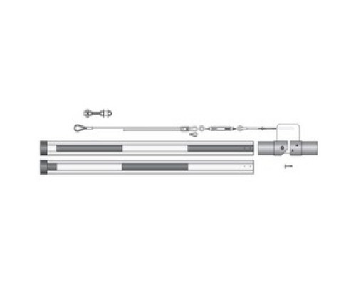 DOOR KING  1601-610      Barrier Gate Operator Folding Arm Kit, Aluminum, Includes Cable Attachment Assembly, Pre-Crimped Eyelet, Locking Turnbuckle