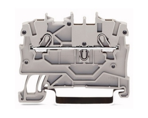 WAGO CORPORATION  2000-1201      2-conductor Through Terminal Block; 1 mm2; Suitable For Ex E II Applications; Side And Center Marking; For Din-rail 35 X 15 And 35 X 7.5; Push-in CAGE CLAMP