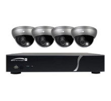 SPECO TECHNOLOGIES  ZIPT471      Digital Video Recorder and Camera Kit, 4-Channel Video Input, 4 HD-TVI 1080p Resolution Intensifier Dome Camera, H.264, NTSC/PAL Frame, 12 Volt DC, 3 Ampere, 4 TB