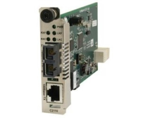 LANTRONIX C2110-1040   ION Platform Slide-In-Cards 100Base-TX RJ-45 [100 m/328 ft.] to 100Base-X SFP Slot empty