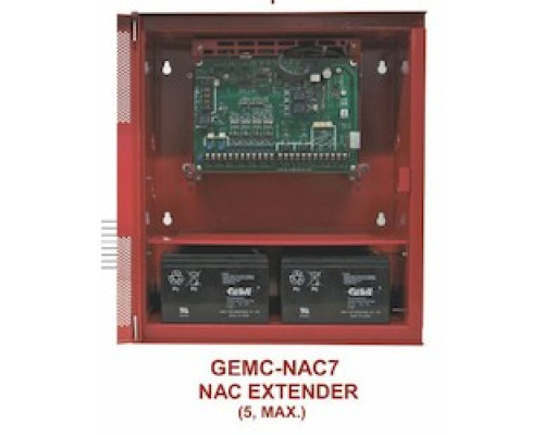 NAPCO  GEMC-NAC7S               Commercial 7 Amp NAC Extender For Universal FACP Use Or With GEMC Or Firewolf Panels