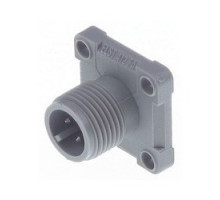 HIRSCHMANN  932328206  ELST 412 FA      ELST 412 FA; Appliance connector for flange mounting, with Flat gasket, 4 contacts, grey housing