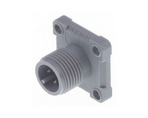 HIRSCHMANN  932328206  ELST 412 FA      ELST 412 FA; Appliance connector for flange mounting, with Flat gasket, 4 contacts, grey housing