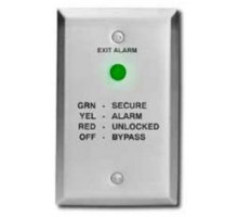 SECURITY DOOR CONTROLS  101-1A               Remote Annunciator, 1-Gang, 1-Door, Wall Mount, 20 Milliampere at 12/24 Volt DC, 20 Gauge Stainless Steel Faceplate, With Tri-Color LED, Audible Alarm