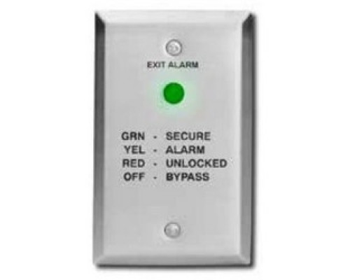 SECURITY DOOR CONTROLS  101-1A               Remote Annunciator, 1-Gang, 1-Door, Wall Mount, 20 Milliampere at 12/24 Volt DC, 20 Gauge Stainless Steel Faceplate, With Tri-Color LED, Audible Alarm