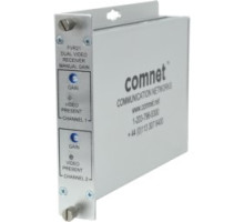 COMNET COMMUNICATION NETWORKS  FVR21      Dual Video Receiver with Manual Gain, MM, 2 Fiber
