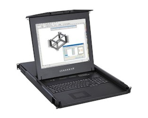 CHATSWORTH PRODUCTS CPI  37209-261   KVM, 1 RMU, 17 in. 432 mm , LCD, Switch, Single Rail, dB15 IP