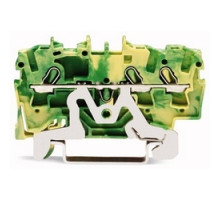 WAGO CORPORATION  2002-1307      3-conductor Ground Terminal Block; 2.5 mm2; Suitable For Ex E II Applications; Side And Center Marking; For Din-rail 35 X 15 And 35 X 7.5; Push-in CAGE CLAMP