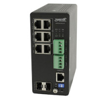 LANTRONIX SISPM1040-362-LRT   Managed Hardened Gigabit Ethernet PoE+ Switch 4 10/100/1000Base-T PoE+ Ports + 2 10/100/1000Base-T RJ-45 + 2 100/1000Base-X SFP Slots