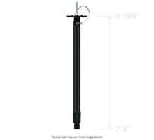 CLINTON ELECTRONICS  CE-CP8B               8’ TELESCOPING CEILING MOUNT CAMERA POLE, BLACK, UL    LISTED, ADJUSTABLE