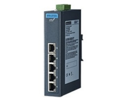ADVANTECH  EKI-2725I-CE      Unmanaged Industrial Ethernet Switch, 5-Port, 10/100/1000 Mbps, Wide Temperature, DIN-Rail/Wall Mount, 12 to 48 Volt DC, 1.18