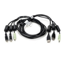 VERTIV  CBL0132      Vertiv Avocent USB Keyboard and Mouse, and Audio Cable, 6 ft. for Vertiv Avocent SV and SC Series Switches - for Keyboard/Mouse, Audio Device, Switch - 6 ft - 1xMini-phone Male Stereo Audio, 1xType B USB - 1xType A USB, 1xMini-