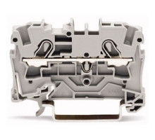 WAGO CORPORATION  2004-1201      2-conductor Through Terminal Block; 4 mm2; Suitable For Ex E II Applications; Side And Center Marking; For Din-rail 35 X 15 And 35 X 7.5; Push-in CAGE CLAMP
