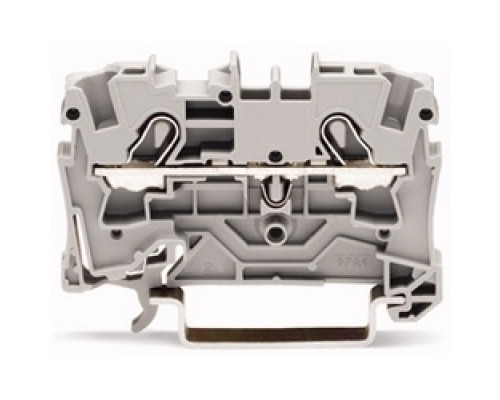 WAGO CORPORATION  2004-1201      2-conductor Through Terminal Block; 4 mm2; Suitable For Ex E II Applications; Side And Center Marking; For Din-rail 35 X 15 And 35 X 7.5; Push-in CAGE CLAMP