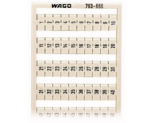 WAGO CORPORATION 793-666   WMB MULTI MARKING SYSTEM VERTICAL MARKING 2X WHITE