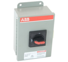 ABB  EOT16U3M3-S      3 pole, 16 amps rated at 600 V AC, UL 508, enclosed non-fusible disconnect switch in a UL/NEMA 3R/12 enclosure