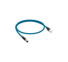LUMBERG AUTOMATION  900004151  0985 YM57530 103/10M      EtherNet/IP Cord Sets, Double-ended, M12 male to RJ45 male, 4-pin, D-coding, 24 AWG TPE cable, Stranded/Shielded, 2 Twisted Bonded Pairs with Teal Jacket, 10M
