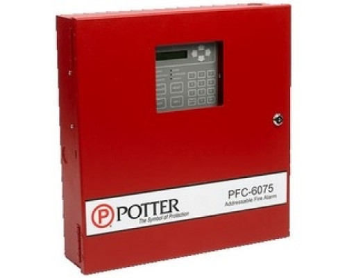 POTTER ELECTRIC  3006457  PFC-6075      Fire Alarm Control Panel, 75 Analog/Addressable Point, 3A at 120 VAC, 2A at 240 VAC, 50/60 Hertz, 16