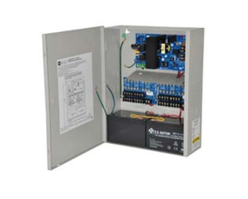 ALTRONIX  AL400ULXPD16      Power Supply Charger, 16 Fused Outputs, 12/24VDC @ 4A, 115VAC, BC400 Enclosure