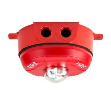 SYSTEM SENSOR  SCRHK               Strobe, High-candela, Outdoor, Ceiling Mount, with Backbox, Red