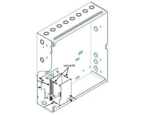 FIRELITE - HONEYWELL FIRE SYST  IPBRKT      Communicator Mounting Bracket Kit, With Screw, Battery Shield and Standoff, For IPDACT Communicator