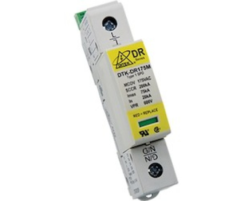 DITEK DTK-DR120P1   120VAC Single Phase, 2W +G , DIN Rail SPD Type 1CA, UL1449