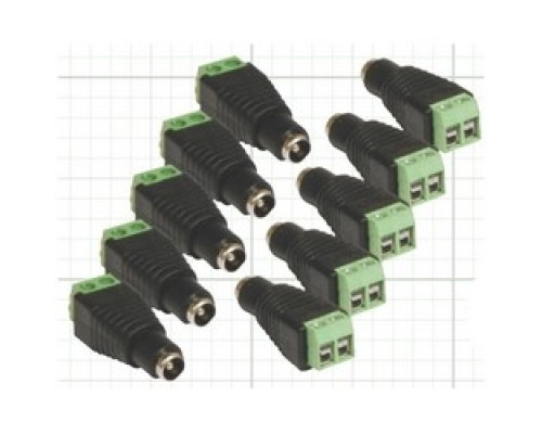 NORTHERN VIDEO  12VDCCON10PKF               Power Connector, DC Female, Positive Center Pin, 12 Volt DC, 10 Pack, With Screw Terminal Connection