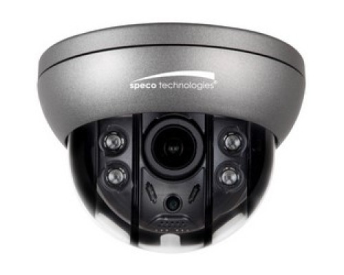 SPECO TECHNOLOGIES  O4FD5M      Dome Camera, Flexible, IP, IR, WDR, Day/Night, H.265, 2592 x 1520 Resolution, Motorized 2.8 to 12 MM Lens, 12 Volt DC 6 Watt, PoE