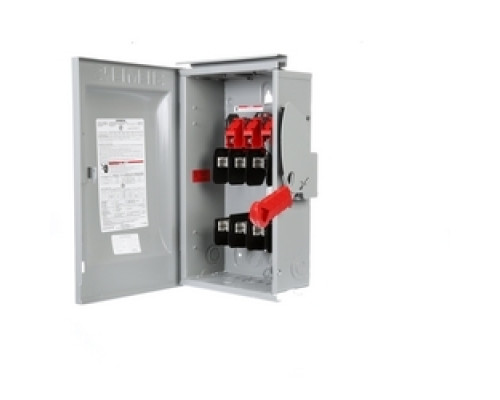 SIEMENS  US2:HF362R      Safety Switch, Fusible, Single Throw, Heavy Duty, 480/600 Volt AC, 250 Volt DC, 60A, 15 HP at 3 Phase, 3 Wire, 3 Pole, 304 Stainless Steel, NEMA 3R, For Outdoor