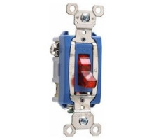 PASS & SEYMOUR PS15AC1RPL   15A 120V S/P PILOT LT SW TOGGLE RED SG