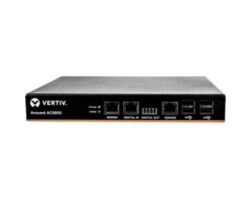 VERTIV  ACS802MEAC-001      Vertiv Avocent ACS 800 2-Port Serial Console Server with External AC Power Supply, Analog Modem