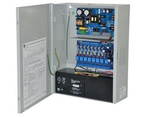 ALTRONIX  EFLOW6NA8      Access Power Controller w/ Power Supply/Charger, 8 Fused Relay Outputs, 12/24VDC, 6A, Aux Output, FAI, 115VAC, BC400 Enclosure