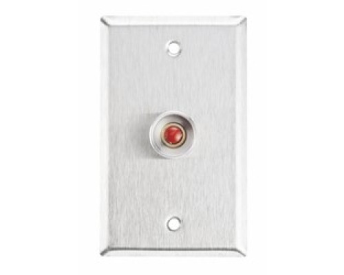 ALARM CONTROLS  RP-26      Single Gang Stainless Steel Wall Plate With N/O Red Push Button And Guard Ring