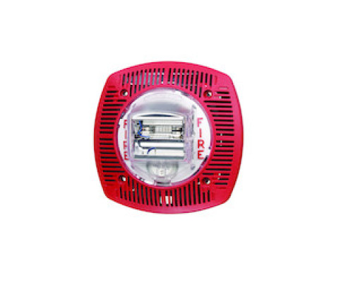 GENTEX CORP  904-1413-002  SSPK24WLPR              Evacuation Speaker/Strobe, Low Profile, Wall Mount, 24 Volt DC, Candela Unit, Red Faceplate